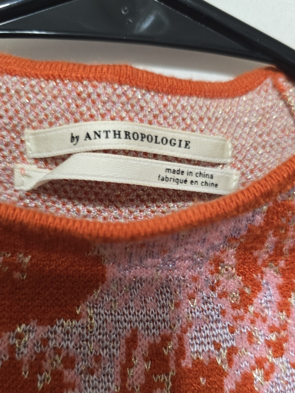 Anthro By Anthropologie The Beatriz Mock Neck Lurex Sweater Size Small - Picture 7 of 10